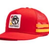 HWV 4 Speed Stripe Trucker Hat Red -Heatwave 4 Speed Stripe Hat 1