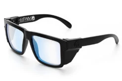 XL VISE Z87 Sunglasses Black Frame: Blue Light Blocking -Heatwave Black Blue Light Angle Black