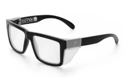 VISE Z87 Sunglasses Black Frame: Clear Lens -Heatwave Black Clear Angle Clear