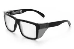 VISE Z87 Sunglasses Black Frame: Clear Lens -Heatwave Black Clear Angle Smoke