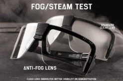 Vector Sunglasses: Anti Fog Black Z87+ -Heatwave Black Clear steam test