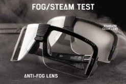 Vector Sunglasses: Anti Fog CLEAR Z87+ -Heatwave Black Clear steam test clear