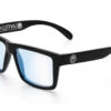 VISE Z87 Sunglasses Black Frame: Blue Light Blocking Lens -Heatwave Black Clear Blue Light Angle