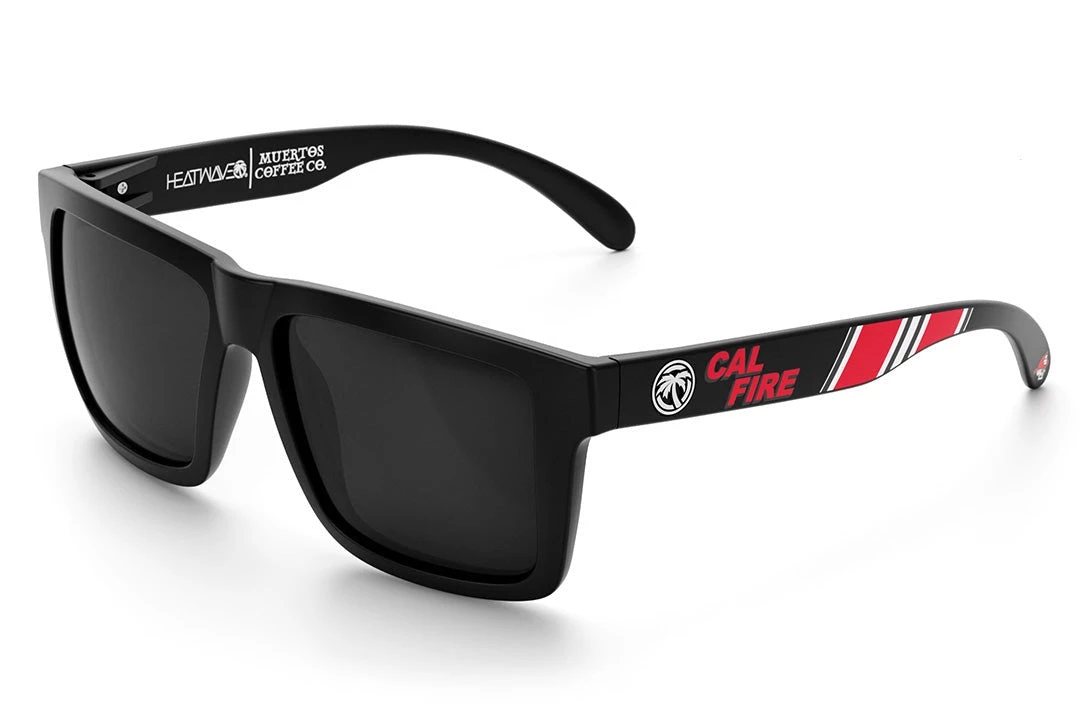 XL VISE Z87 Sunglasses: Cal Fire / Muertos Customs XL VISE Z87 Sunglasses: Cal Fire / Muertos Customs -Heatwave CalFire Black Angle