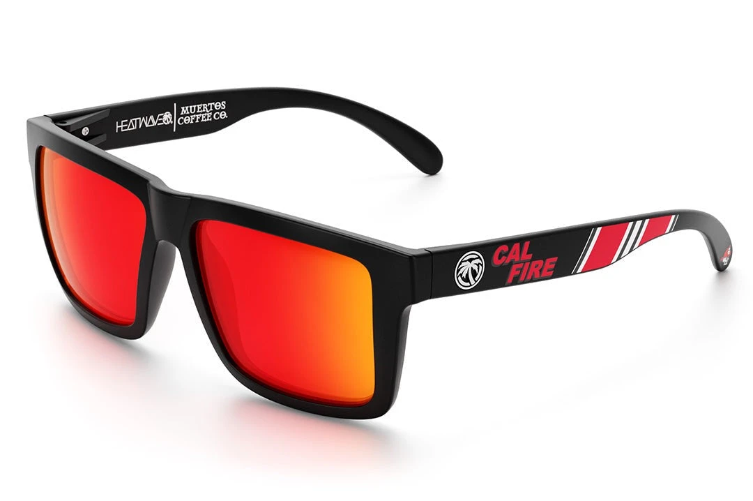 XL VISE Z87 Sunglasses: Cal Fire / Muertos Customs XL VISE Z87 Sunglasses: Cal Fire / Muertos Customs -Heatwave CalFire Sunblast Angle