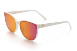 Carat Sunglasses: White -Heatwave Carat White Rose Gold Side