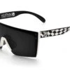 Lazer Face Sunglasses: White Frame Check M8 Customs -Heatwave Check M8 Black Angle