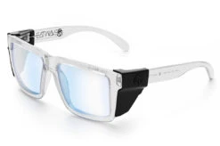XL VISE Z87 Sunglasses Vapor Clear Frame: Blue Light Blocking -Heatwave Clear Blue Light Angle Black