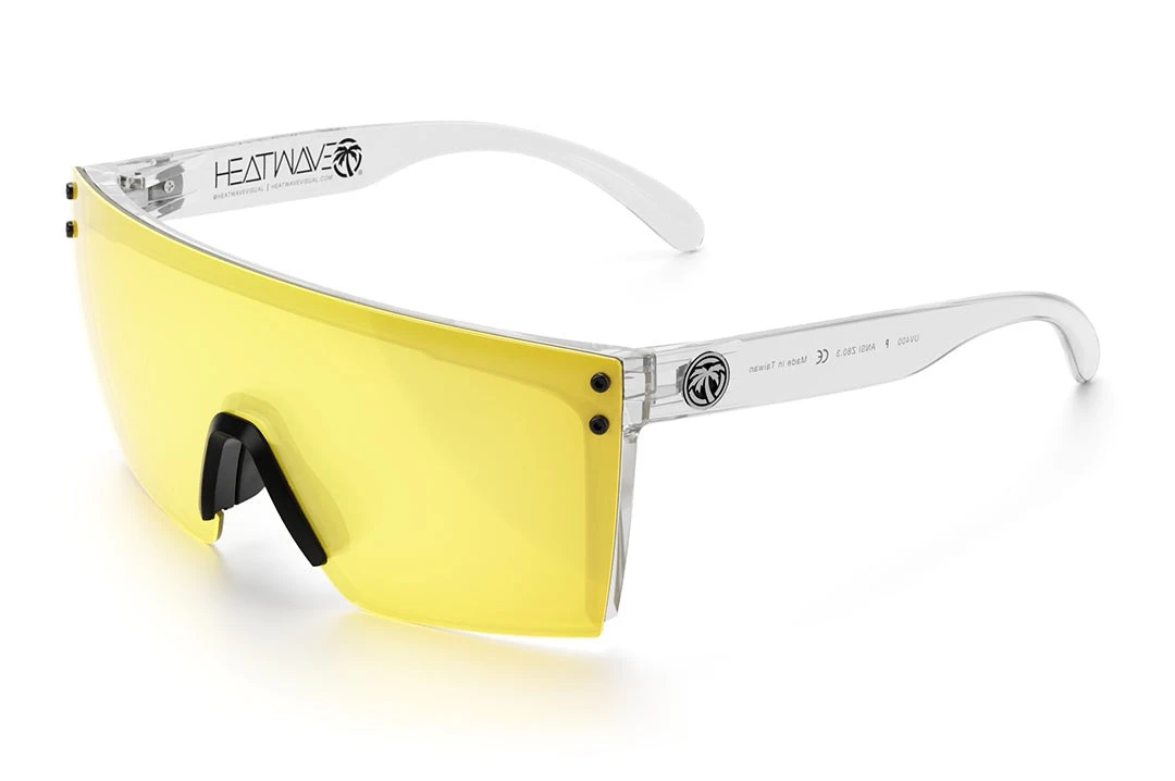 Lazer Face Glasses: HI-VIS YELLOW Z87 Lazer Face Glasses: HI-VIS YELLOW Z87 -Heatwave Clear Hi Vis Yellow Angle