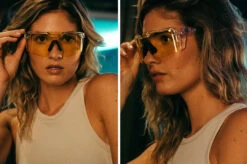 Future Tech Sunglasses: Vapor Clear Frame Hi-Vis Yellow Lens Z87+ 5 Future Tech Sunglasses: Vapor Clear Frame Hi-Vis Yellow Lens Z87+ -Heatwave HIVISYELLOW CLEAR 2