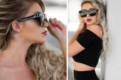 Marylin Sunglasses: BLACK -Heatwave Marylin Purple Ally