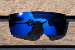 Lazer Face Sunglasses: Neon Blue Z87 -Heatwave Neon Lazer 1