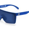 Lazer Face Sunglasses: Neon Blue Z87 -Heatwave Neon Blue