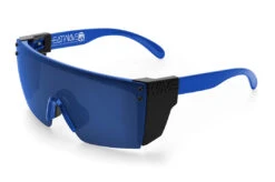 Lazer Face Sunglasses: Neon Blue Z87 -Heatwave Neon Blue Black