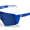 Future Tech Sunglasses: Neon Blue Frame Z87+ -Heatwave Neon Blue Side