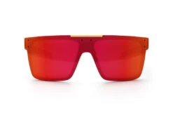 Performance Quatro Sunglasses: Red/Orange Z87+ -Heatwave Quatro Perf Black Matte Firestorm Front