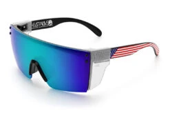 Lazer Face Sunglasses: Stars & Stripes USA Z87 -Heatwave Stars Stripes USA Black Angle Clear