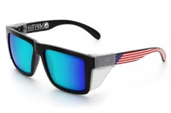 XL VISE Z87 Sunglasses: Stars And Stripes USA -Heatwave Stars Stripes USA Galaxy Angle Clear