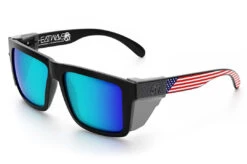 XL VISE Z87 Sunglasses: Stars And Stripes USA -Heatwave Stars Stripes USA Galaxy Angle Smoke