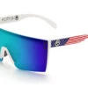 Lazer Face Sunglasses: WHITE FRAME Stars & Stripes USA Z87 -Heatwave Stars Stripes USA White Angle