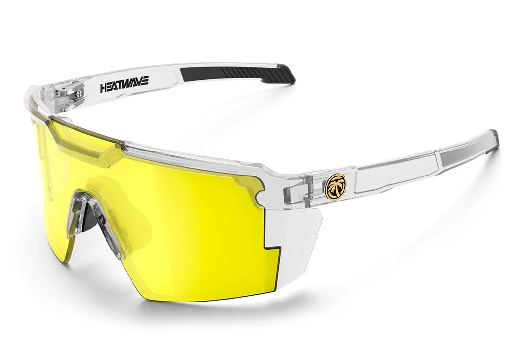Future Tech Sunglasses: Vapor Clear Frame Hi-Vis Yellow Lens Z87+ Future Tech Sunglasses: Vapor Clear Frame Hi-Vis Yellow Lens Z87+ -Heatwave VaporClear Hi Vis Angle2 326f5df0 2bdf 4386 b18f 729a7e1e0d0c