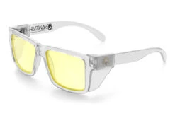 VISE Z87 Sunglasses Vapor Clear Frame: -Heatwave Vise Clear HiVis Yellow Clear