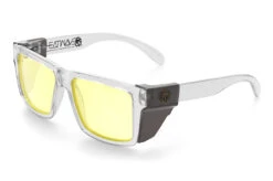 VISE Z87 Sunglasses Vapor Clear Frame: -Heatwave Vise Clear HiVis Yellow Smoke