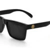 USA VISE Sunglasses: GLOSS BLACK -Heatwave Vise USA Black Black Angle