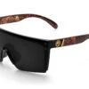Lazer Face Sunglasses: Woodgrain Customs -Heatwave Woodgrain Black Angle
