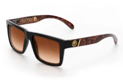 VISE Sunglasses: Woodgrain Customs -Heatwave Woodgrain Brown Lurk Angle