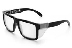 XL VISE Z87 Sunglasses Black Frame: Clear Lens -Heatwave XLClearGSS