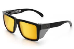 XL VISE Z87 Sunglasses Black Frame: Gold Lens -Heatwave XLGoldGSS