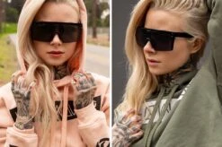 Lazer Face Sunglasses: Black Z87 -Heatwave blacklazer 1