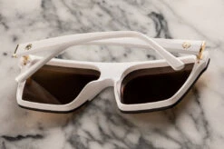 Clarity Sunglasses: White 9 Clarity Sunglasses: White -Heatwave clarity white detail 2
