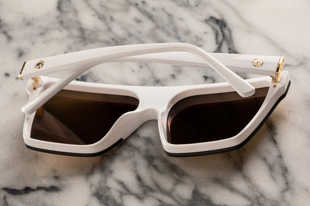 Clarity Sunglasses: White Clarity Sunglasses: White -Heatwave clarity white detail 2