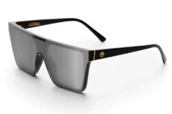 Clarity Sunglasses: BLACK -Heatwave clarity black render SILVER