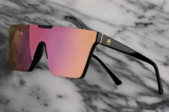 Clarity Sunglasses: BLACK -Heatwave clarity rose