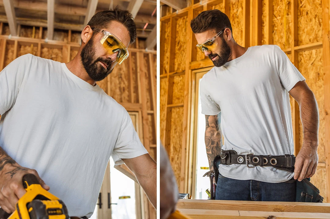 Future Tech Sunglasses: Vapor Clear Frame Hi-Vis Yellow Lens Z87+ Future Tech Sunglasses: Vapor Clear Frame Hi-Vis Yellow Lens Z87+ -Heatwave future hivis