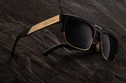 Interceptor 2.0 Sunglasses: BLACK/GOLD -Heatwave goldv2