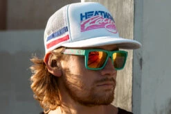 HWV Highlighter Racing Wild Foam Hat -Heatwave highlighterracinghatwhite