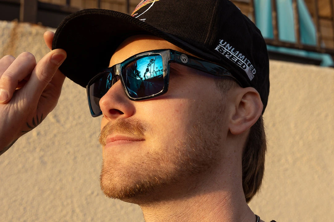 VISE Z87 Sunglasses Neon Blue Frame VISE Z87 Sunglasses Neon Blue Frame -Heatwave neon blue vise 1