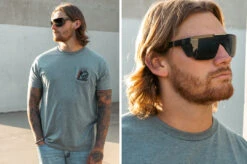 Performance Quatro Sunglasses: Black Z87+ -Heatwave quatro black lifestyle